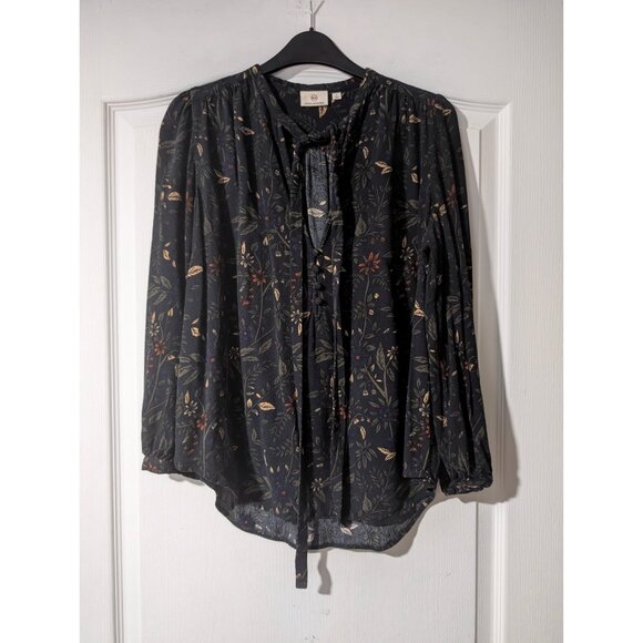 Ag Adriano Goldschmied | Savannah Floral Tie Neck Top - Picture 2 of 9
